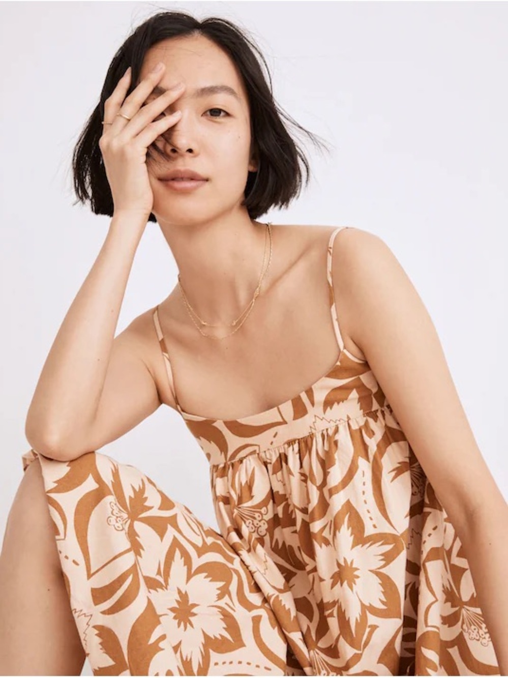 Madewell Linen-Blend MIDI Dress in Tropicale Floral, size S - Picture 2 of 8